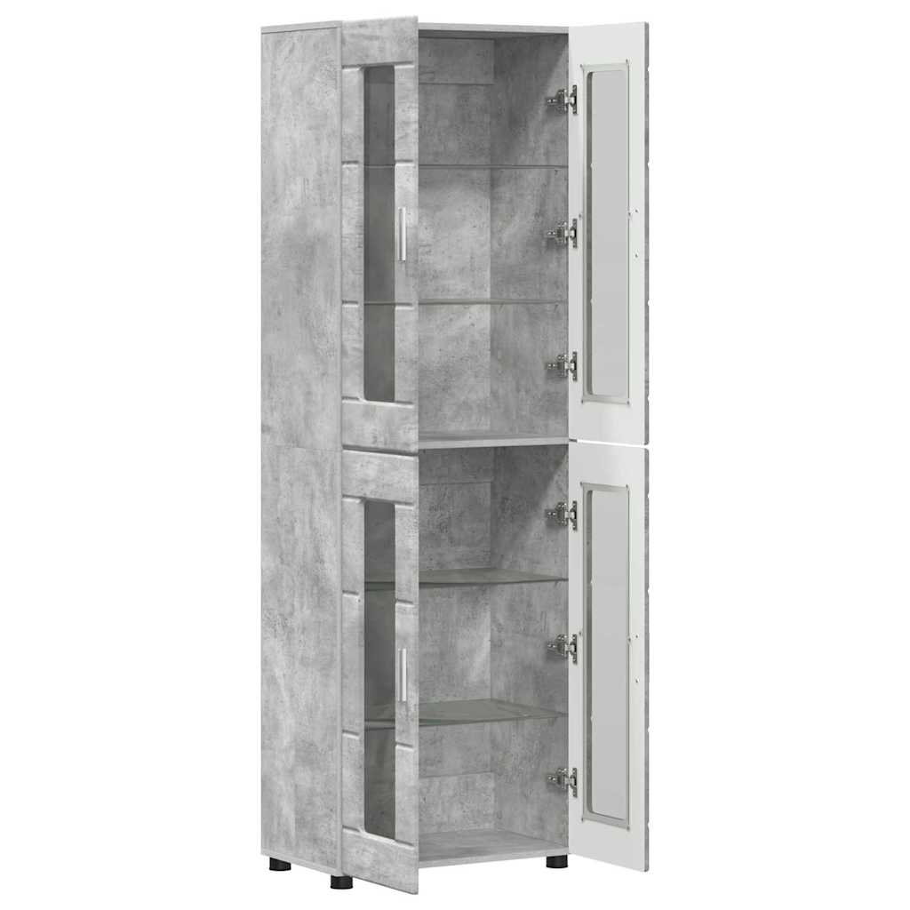 Magasfiú FLORIN 60 x 35 x 182 cm Beton Szürke Szerelt Fa