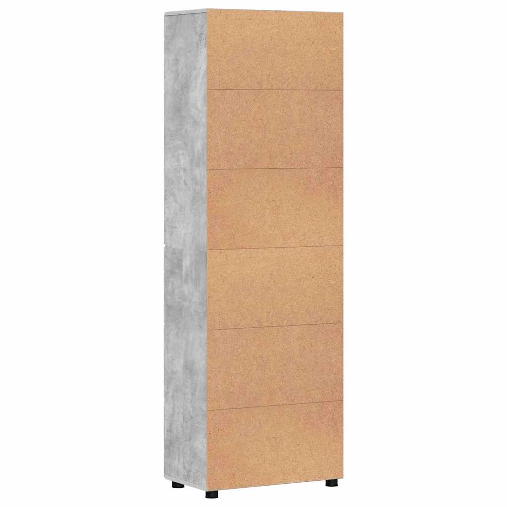 Magasfiú polcokkal FLORIN Beton Szürke 60 x 35 x 182 cm Faanyag