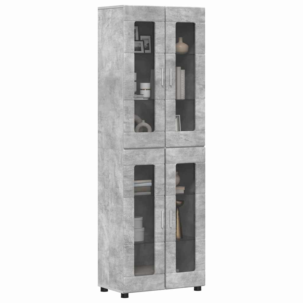 Magasfiú FLORIN 60 x 35 x 182 cm Beton Szürke Szerelt Fa