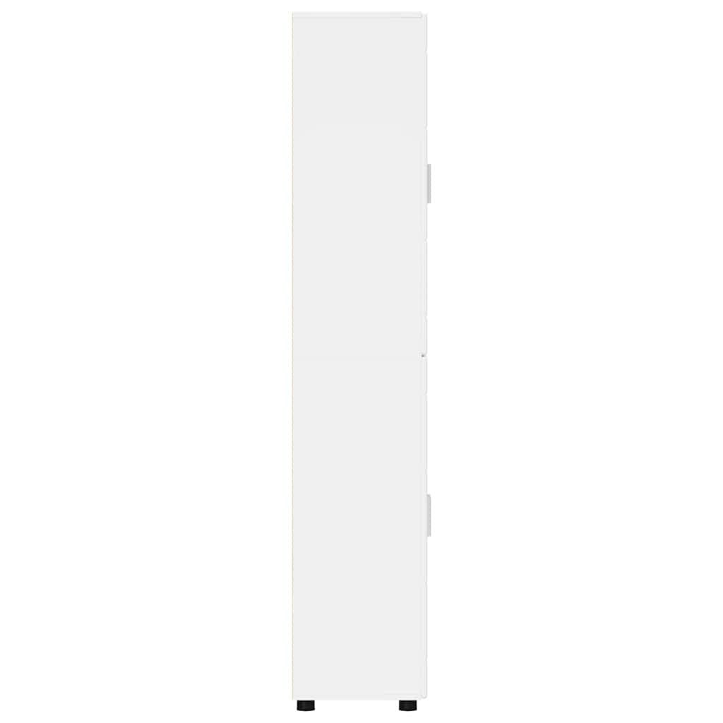 Magasfiú FLORIN 60 x 35 x 182 cm Magas Fényű Fehér Szerelt Fa