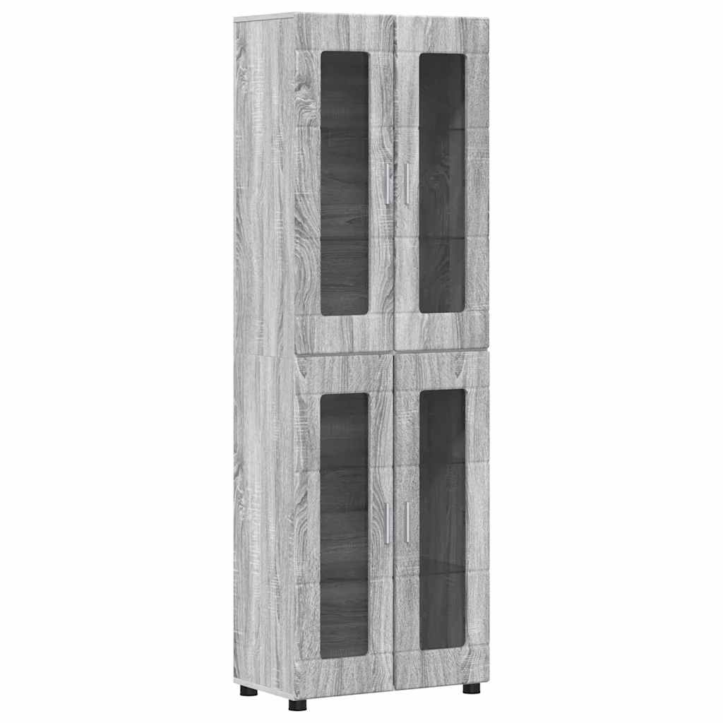 Magasfiú FLORIN 60 x 35 x 182 cm Szürke Sonoma Szerelt Fa