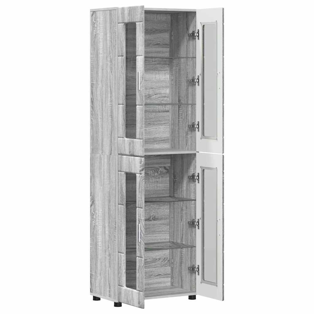 Magasfiú FLORIN 60 x 35 x 182 cm Szürke Sonoma Szerelt Fa