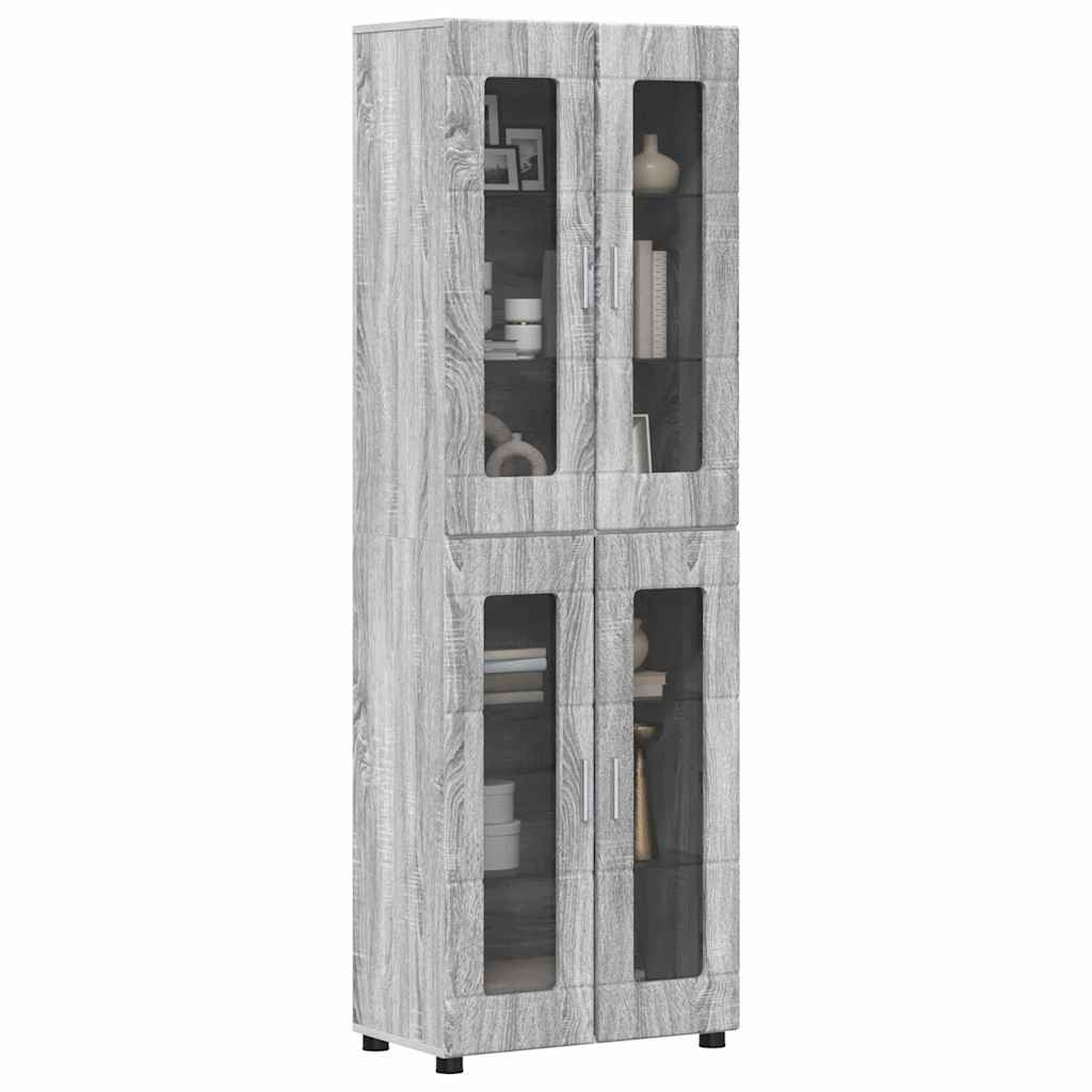 Magasfiú FLORIN 60 x 35 x 182 cm Szürke Sonoma Szerelt Fa