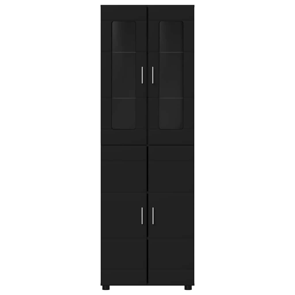 Magasfiú FLORIN 60 x 35 x 182 cm Fekete Szerelt Fa