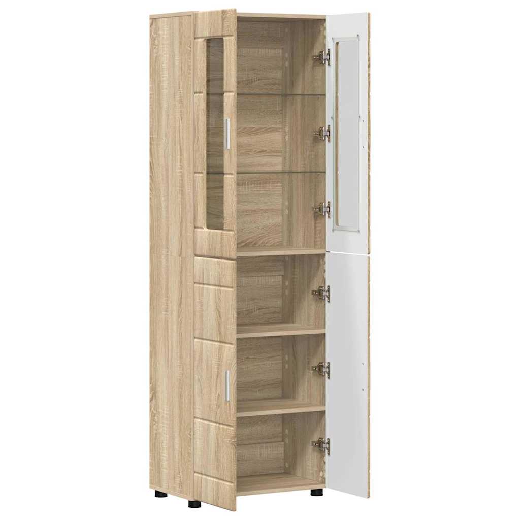 Magasfiú FLORIN 60 x 35 x 182 cm Sonoma tölgy Szerelt Fa