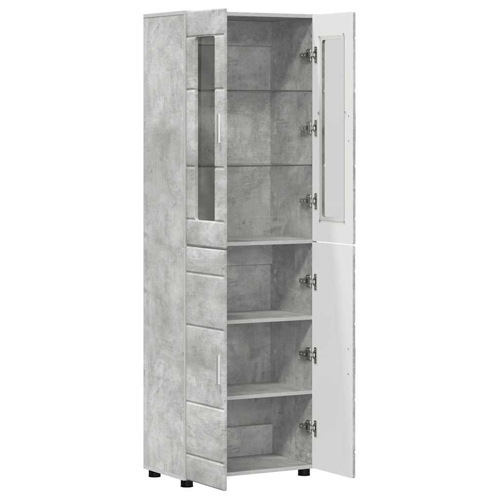 Magasfiú polcokkal FLORIN Beton Szürke 60 x 35 x 182 cm Faanyag