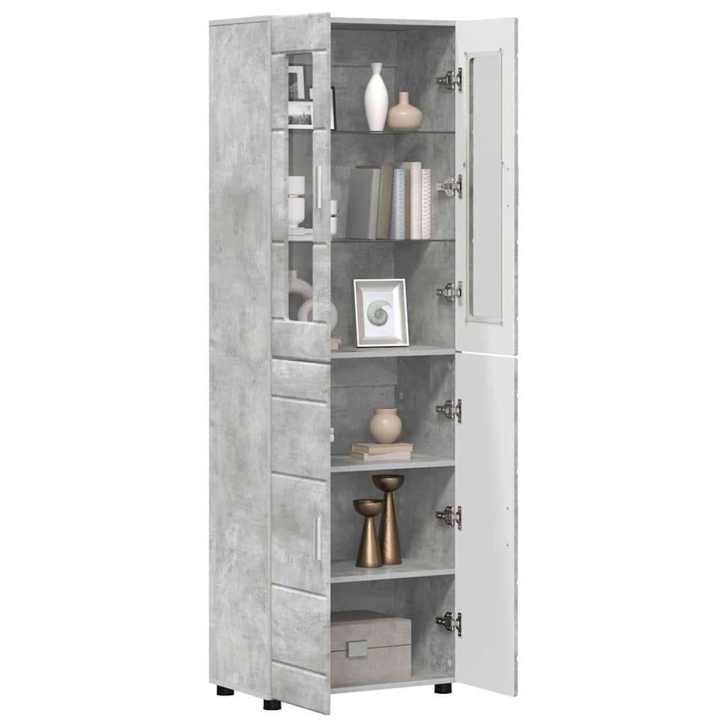 Magasfiú polcokkal FLORIN Beton Szürke 60 x 35 x 182 cm Faanyag