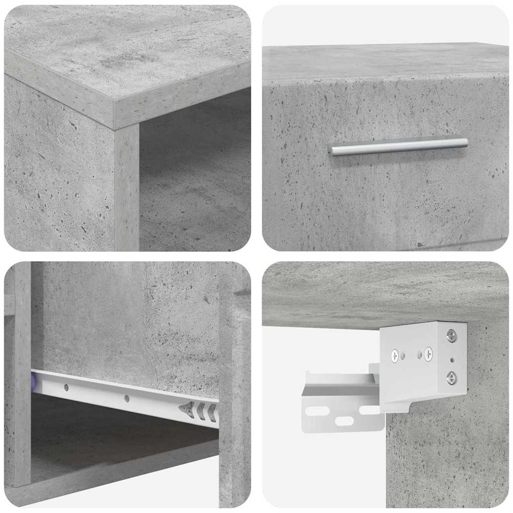 TV szekrény garnitúra FLORIN 3 pcs Beton Szürke Szerelt Fa