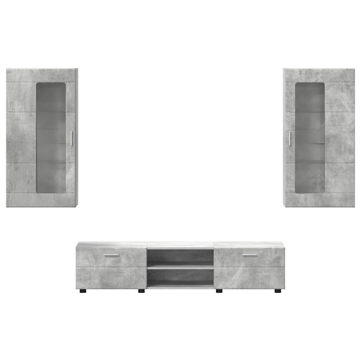 TV szekrény garnitúra FLORIN 3 pcs Beton Szürke Szerelt Fa