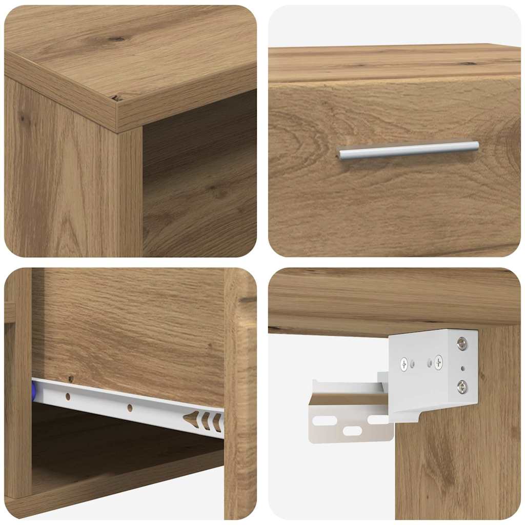 TV szekrény garnitúra FLORIN 3 pcs Artisan tölgy Faanyag