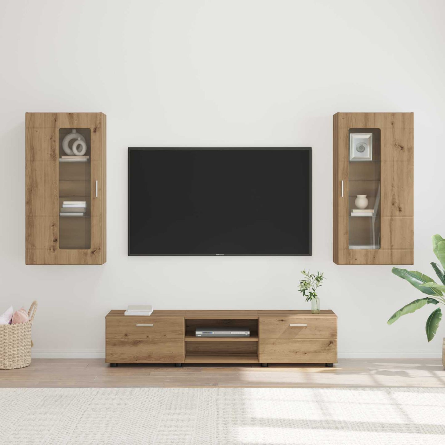 TV szekrény garnitúra FLORIN 3 pcs Artisan tölgy Faanyag