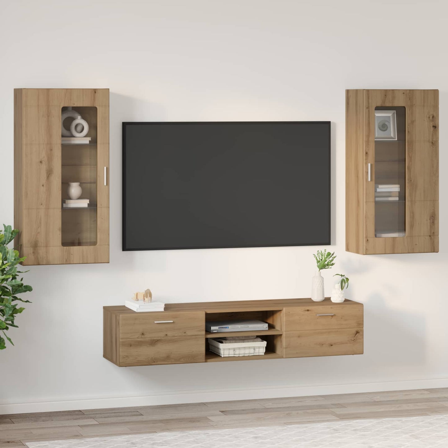 TV szekrény garnitúra FLORIN 3 pcs Artisan tölgy Faanyag
