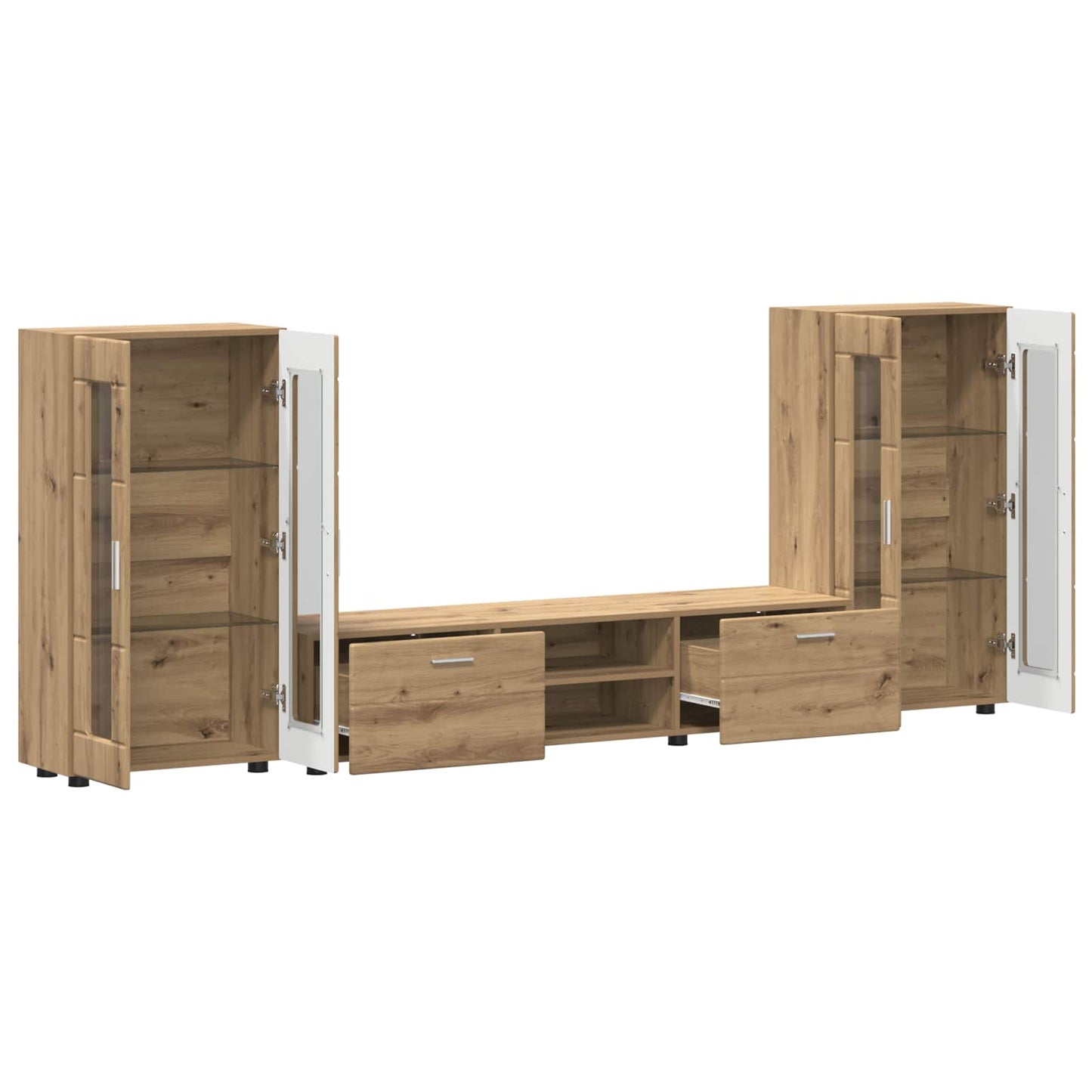 TV szekrény garnitúra FLORIN 3 pcs Artisan tölgy Szerelt Fa