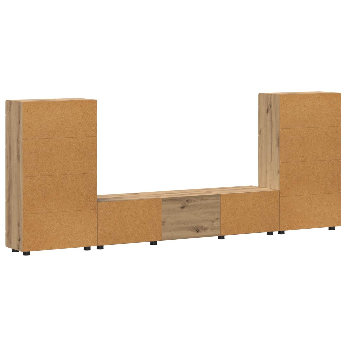 TV szekrény garnitúra FLORIN 3 pcs Artisan tölgy Szerelt Fa