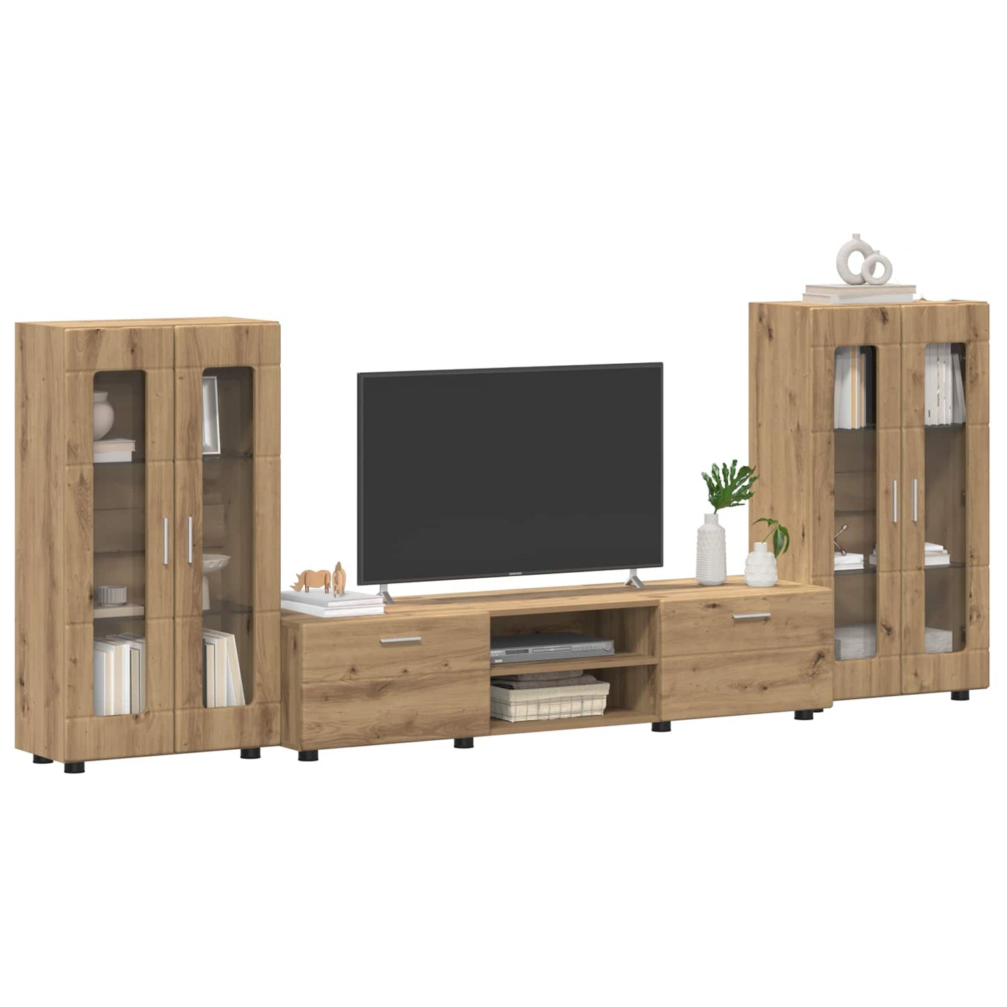 TV szekrény garnitúra FLORIN 3 pcs Artisan tölgy Szerelt Fa