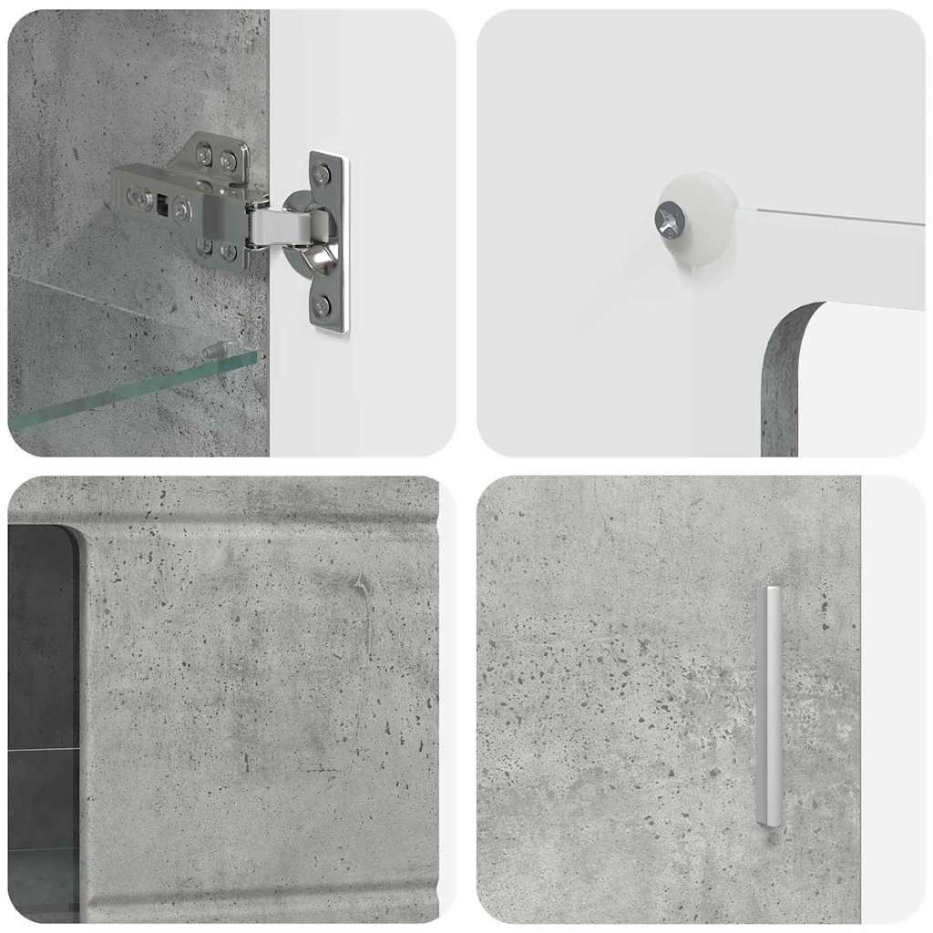 TV szekrény garnitúra fiókkal FLORIN 3 pcs Beton Szürke Faanyag