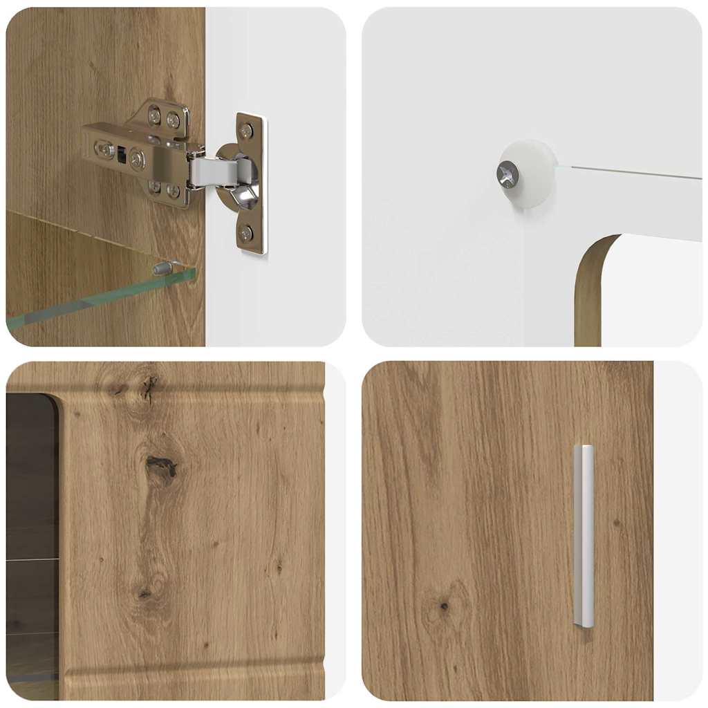 TV szekrény garnitúra FLORIN 3 pcs Artisan tölgy Szerelt Fa