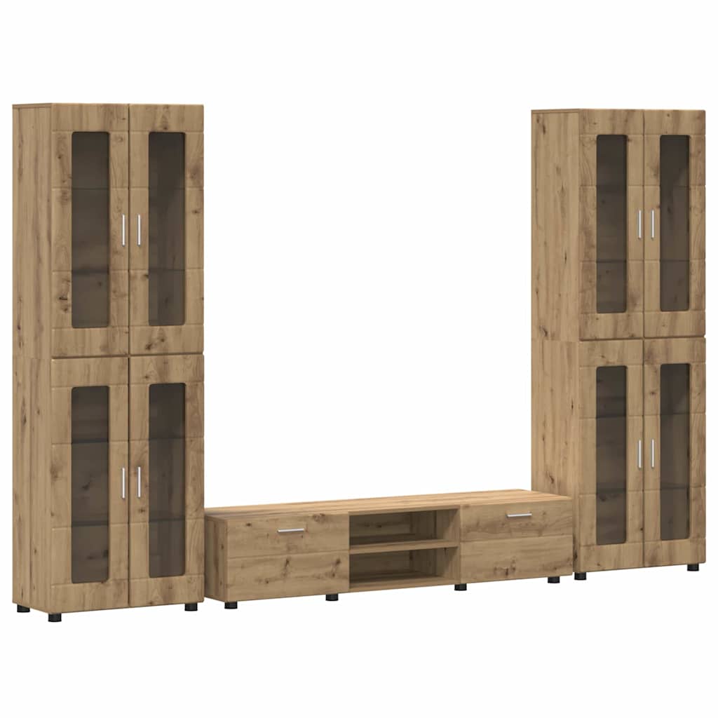 TV szekrény garnitúra FLORIN 3 pcs Artisan tölgy Szerelt Fa