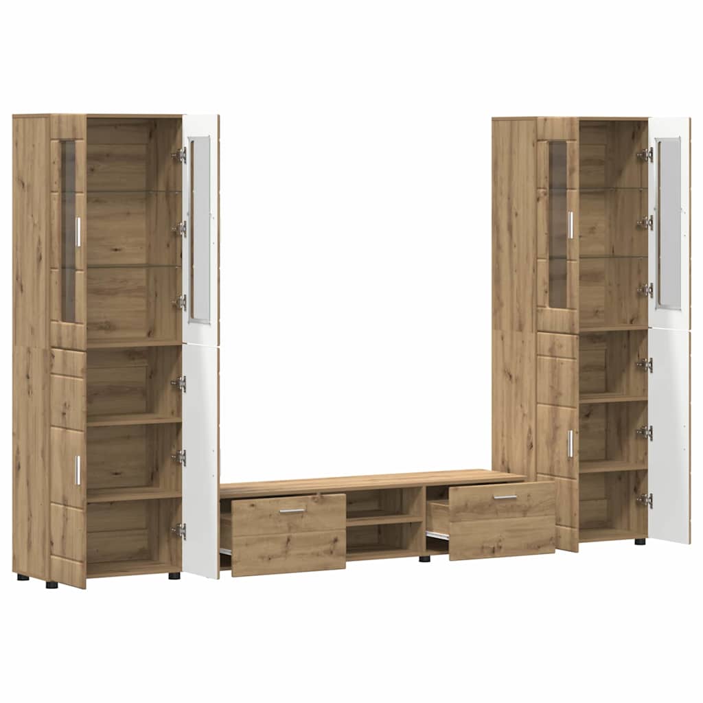 TV szekrény garnitúra FLORIN 3 pcs Artisan tölgy Faanyag