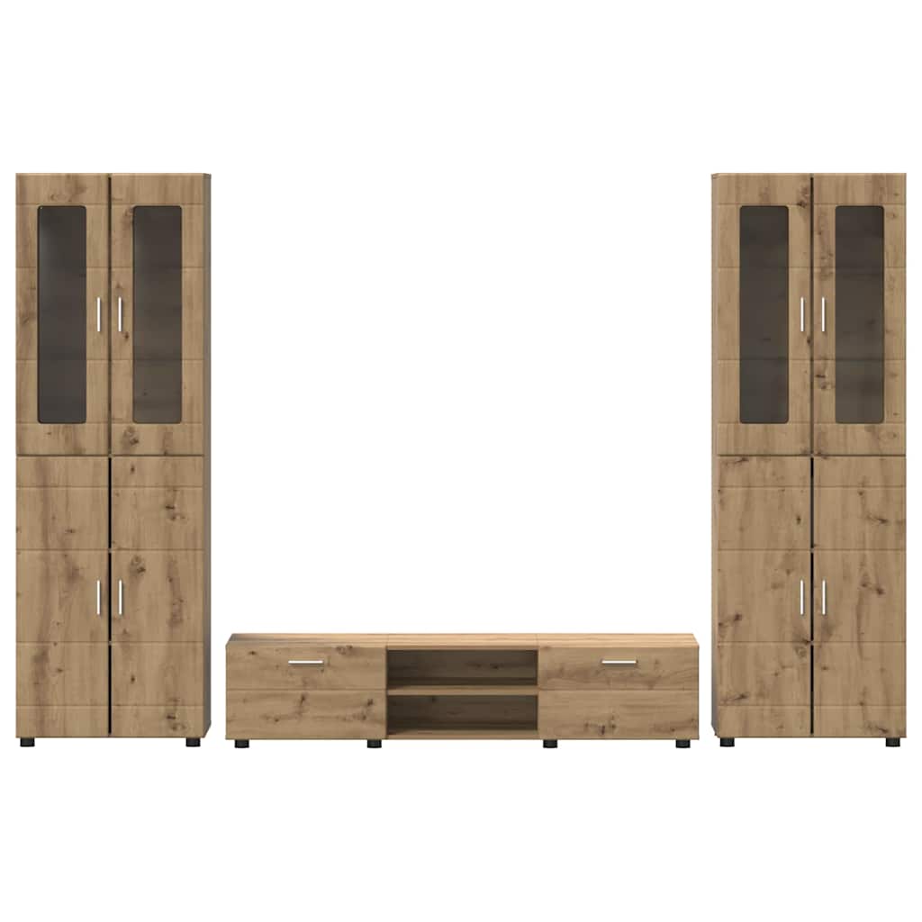 TV szekrény garnitúra FLORIN 3 pcs Artisan tölgy Faanyag