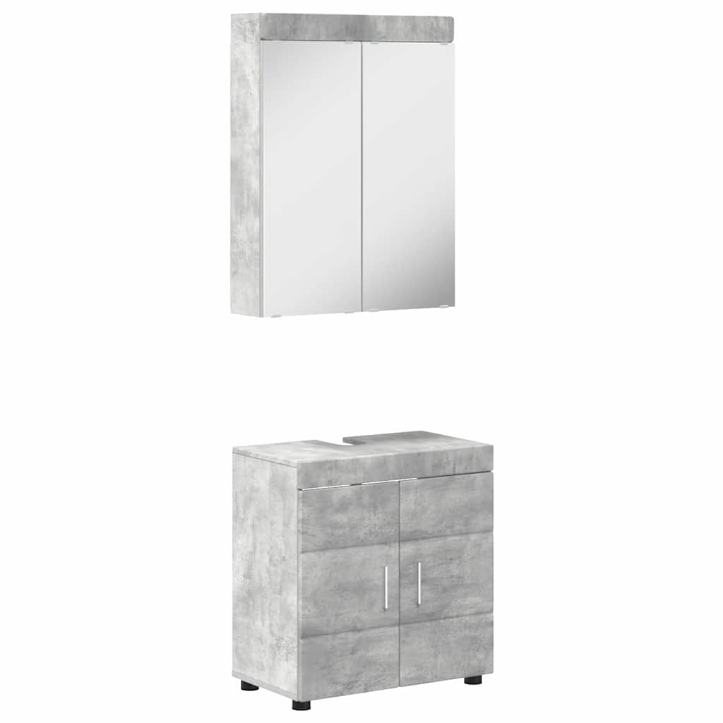 Fürdőszoba bútor szett TULUM 2 pcs Beton Szürke 60 x 34 x 63 cm