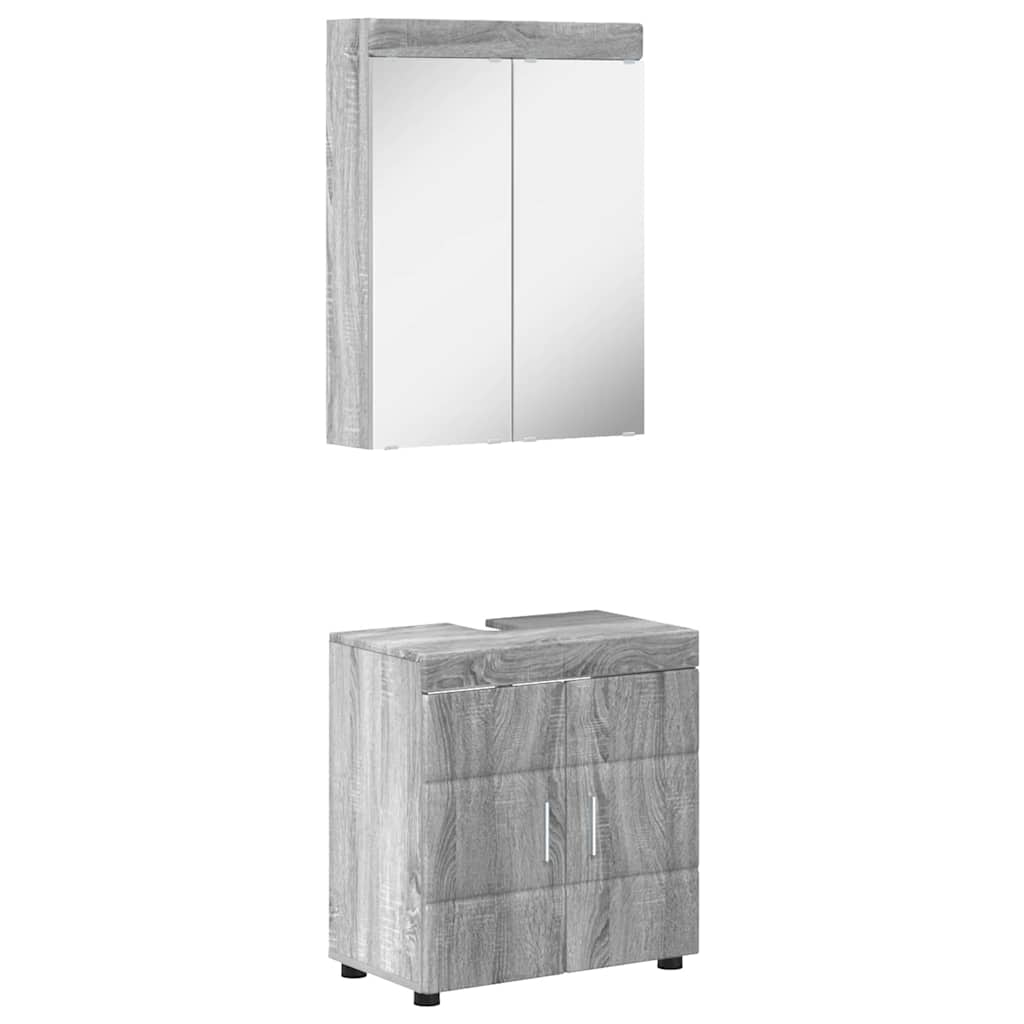Fürdőszoba bútor szett TULUM 2 pcs Szürke Sonoma