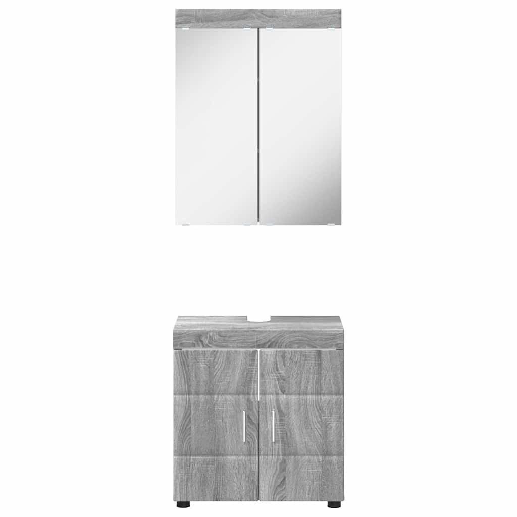 Fürdőszoba bútor szett TULUM 2 pcs Szürke Sonoma