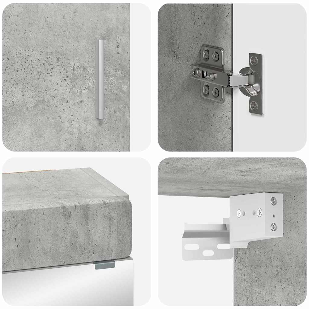 Fürdőszoba bútor szett TULUM 3 pcs Beton Szürke 60 x 34 x 63 cm