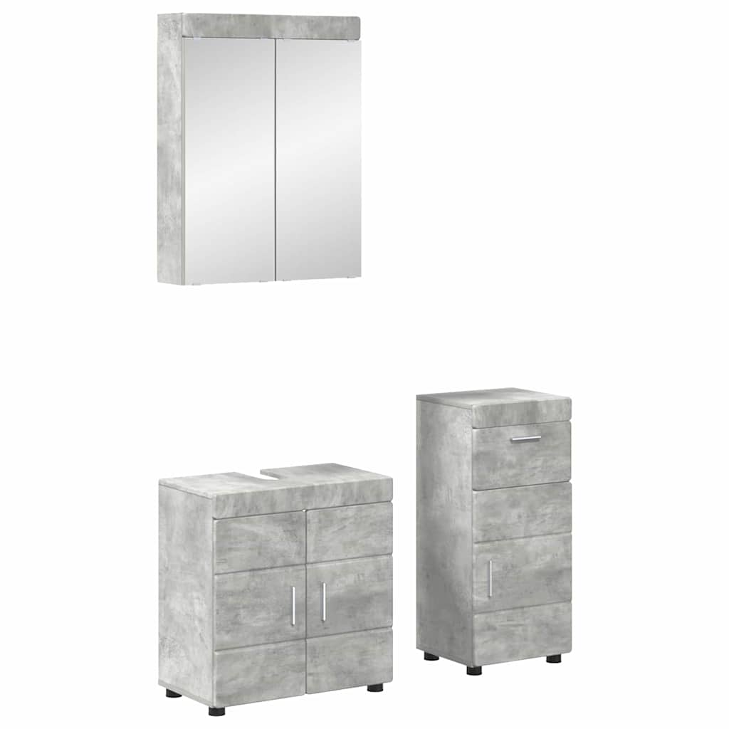 Fürdőszoba bútor szett TULUM 3 pcs Beton Szürke 60 x 34 x 63 cm