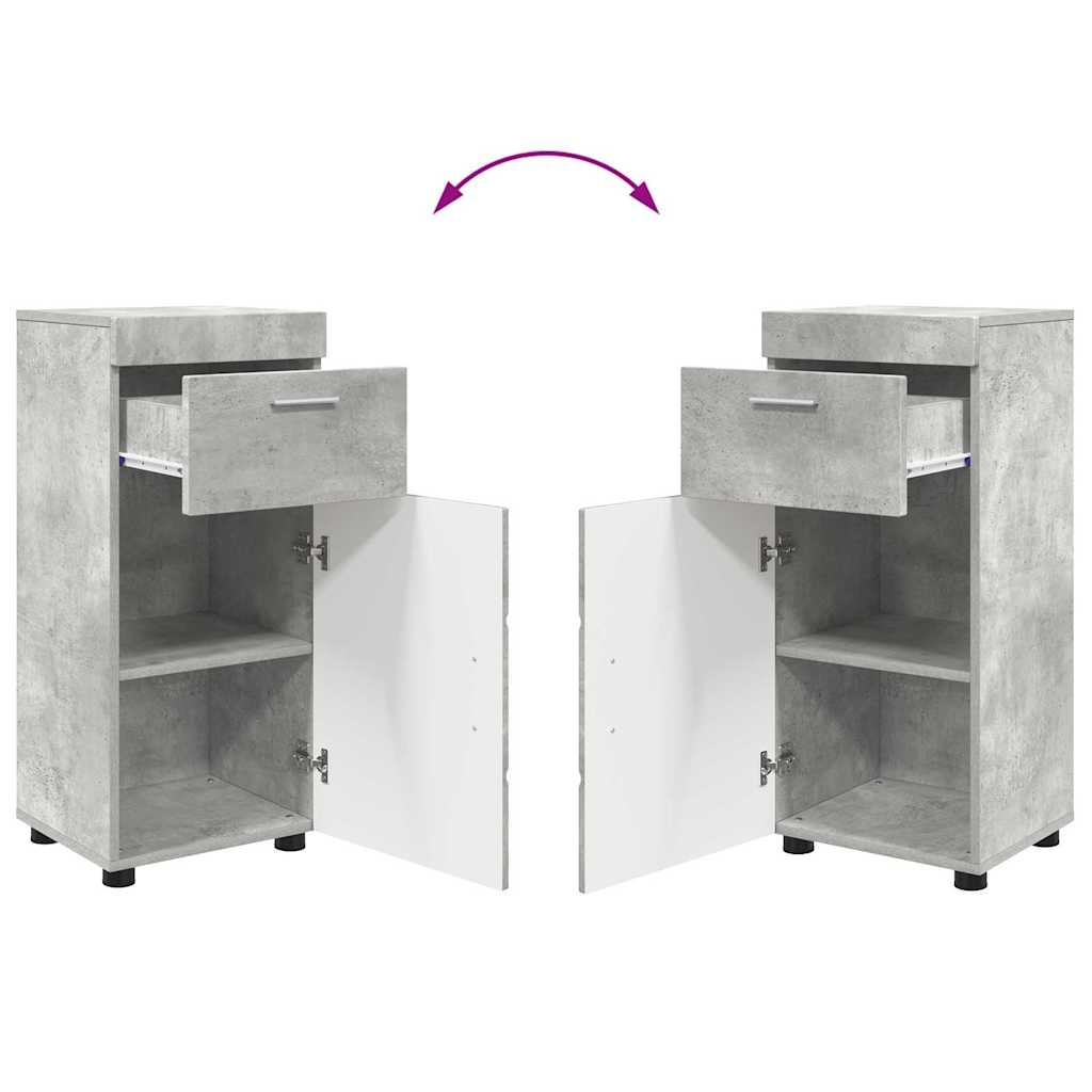 Fürdőszoba bútor szett TULUM 3 pcs Beton Szürke 60 x 34 x 63 cm
