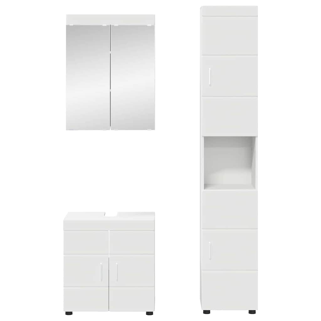 Fürdőszoba bútor szett TULUM 3 pcs Fehér 60 x 34 x 63 cm