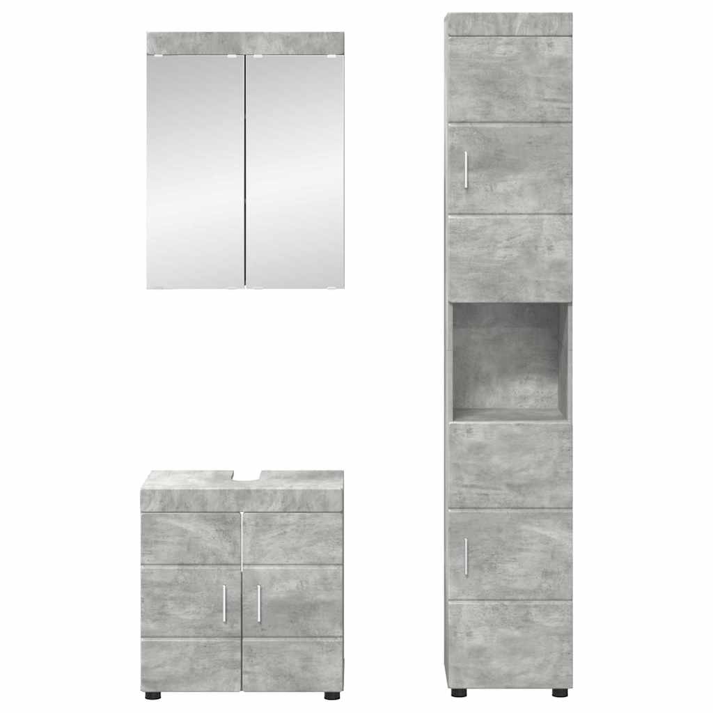Fürdőszoba bútor szett TULUM 3 pcs Beton Szürke 60 x 34 x 63 cm