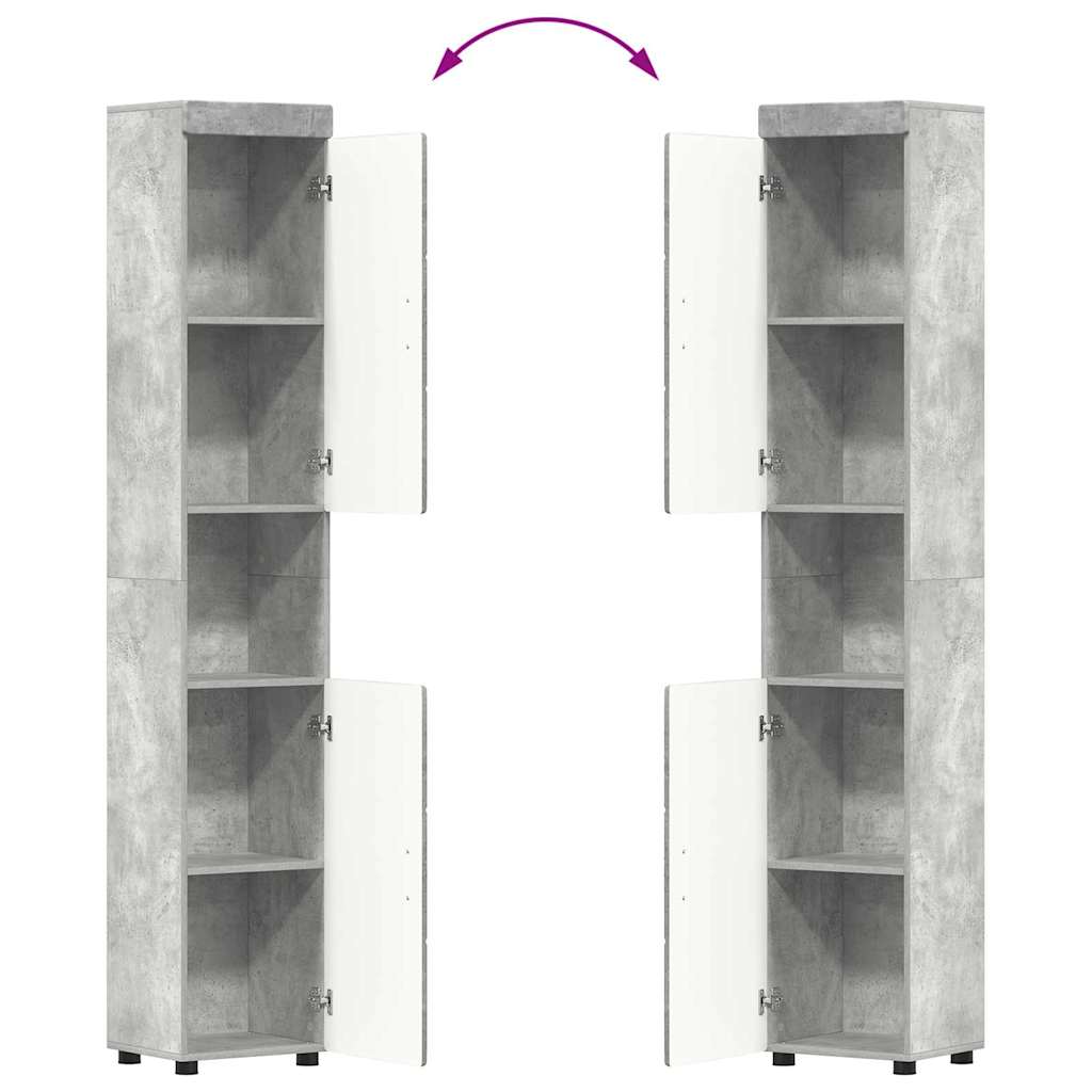 Fürdőszoba bútor szett TULUM 3 pcs Beton Szürke 60 x 34 x 63 cm