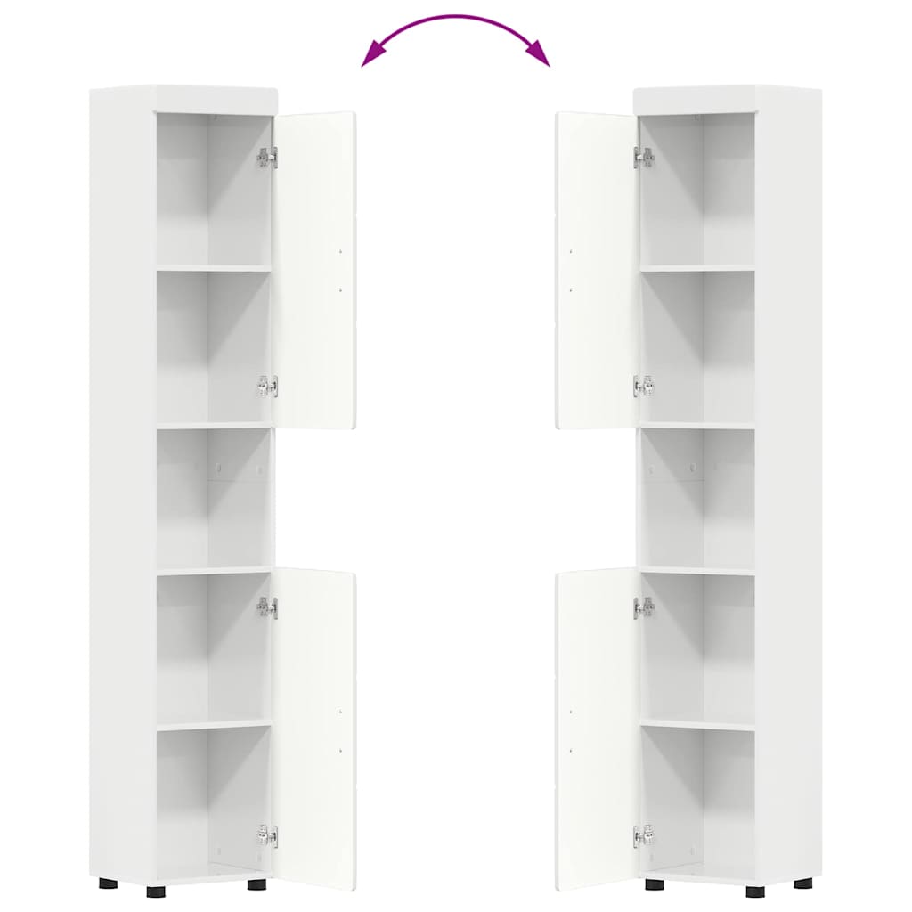 Fürdőszoba bútor szett TULUM 3 pcs Magas Fényű Fehér