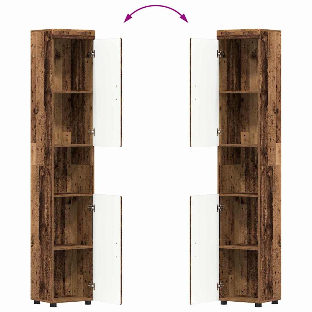 Fürdőszoba bútor szett TULUM 3 pcs Öreg fa 60 x 34 x 63 cm