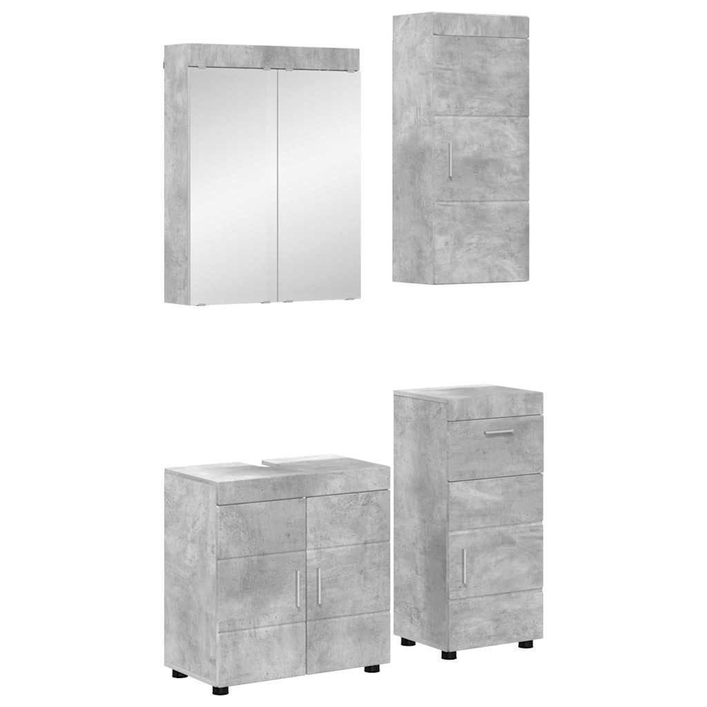 Fürdőszoba bútor szett TULUM 4 pcs Beton Szürke 60 x 34 x 63 cm
