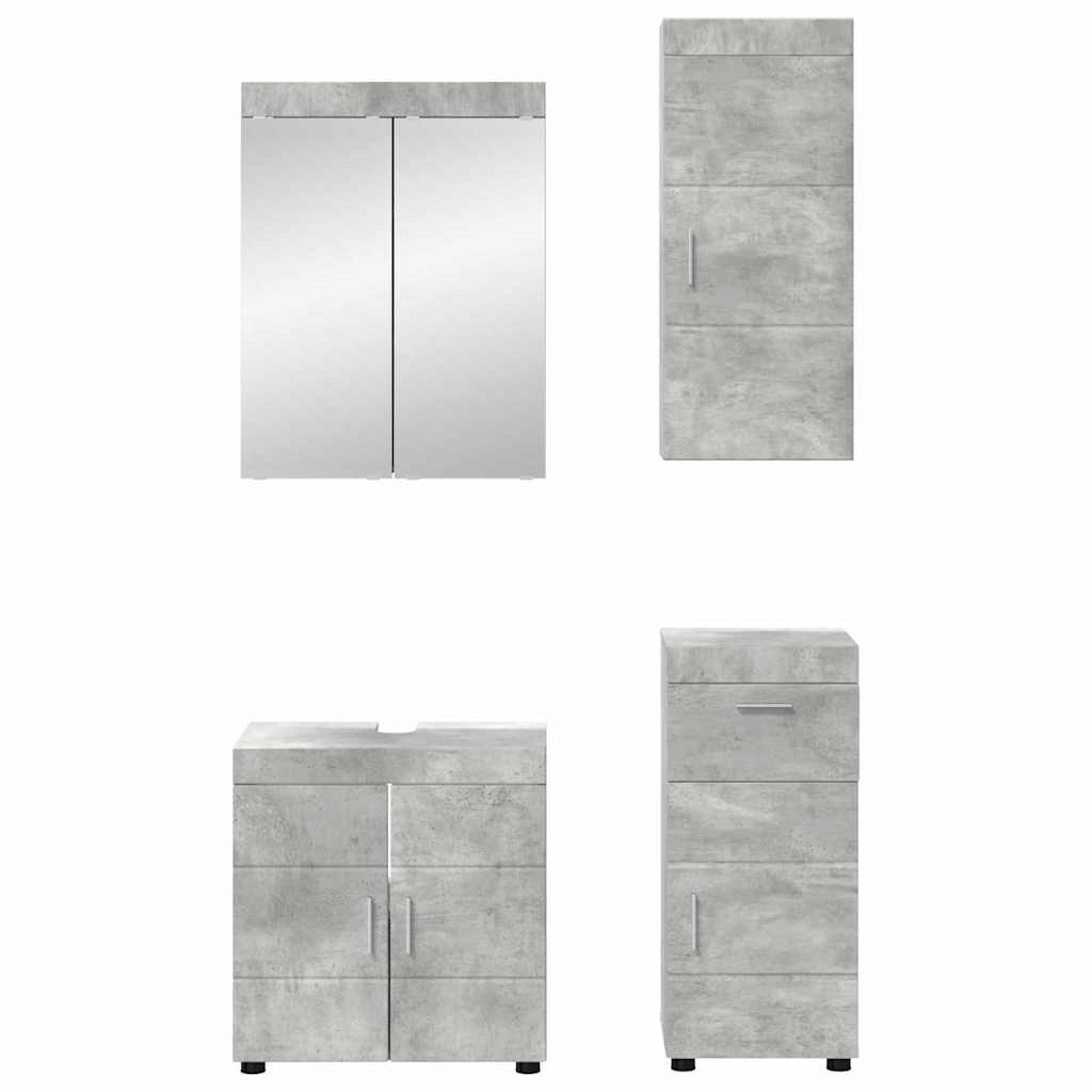 Fürdőszoba bútor szett TULUM 4 pcs Beton Szürke 60 x 34 x 63 cm