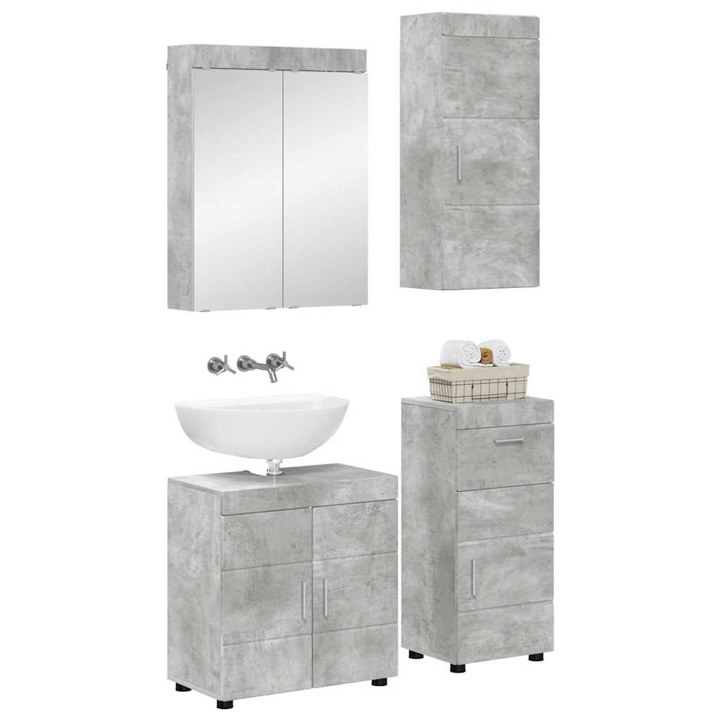 Fürdőszoba bútor szett TULUM 4 pcs Beton Szürke 60 x 34 x 63 cm