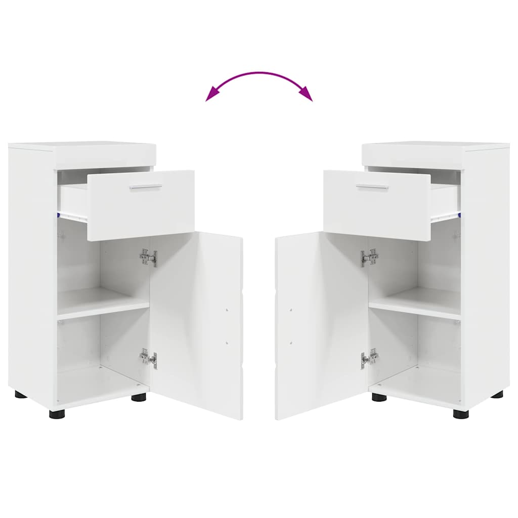 Fürdőszoba bútor szett TULUM 4 pcs Magas Fényű Fehér