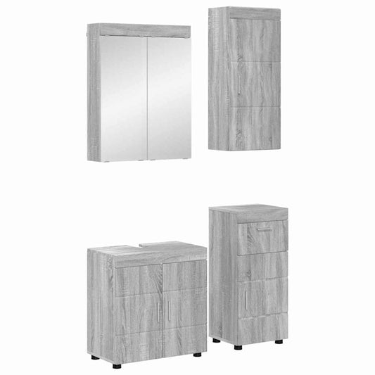 Fürdőszoba bútor szett TULUM 4 pcs Szürke Sonoma