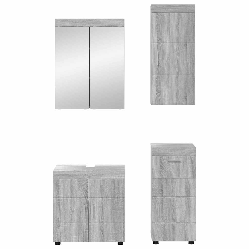Fürdőszoba bútor szett TULUM 4 pcs Szürke Sonoma