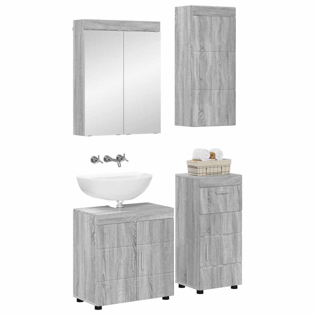 Fürdőszoba bútor szett TULUM 4 pcs Szürke Sonoma