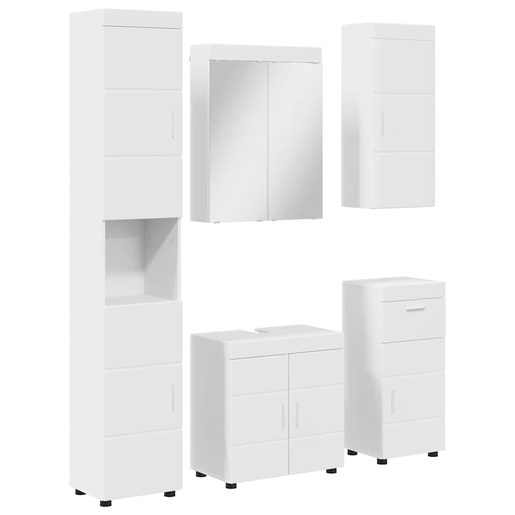 Fürdőszoba bútor szett TULUM 5 pcs Fehér 60 x 34 x 63 cm