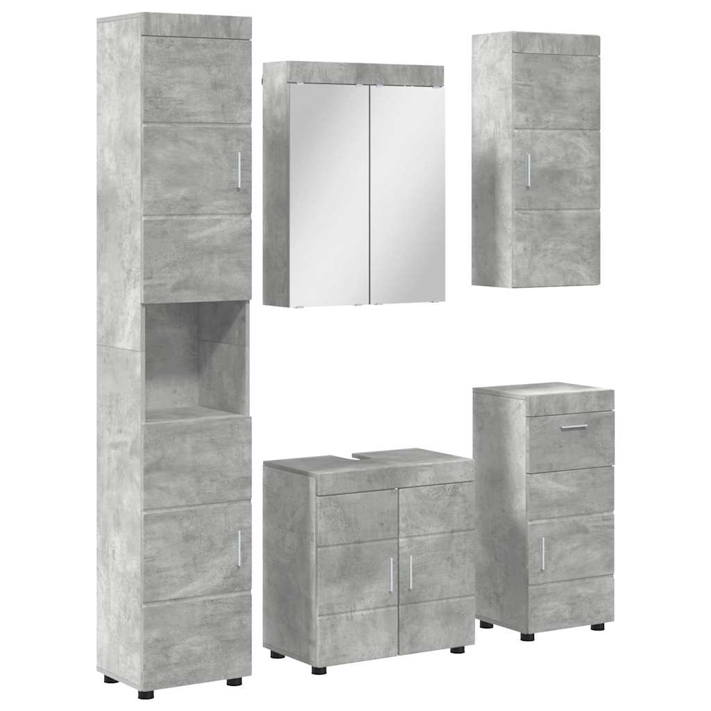 Fürdőszoba bútor szett TULUM 5 pcs Beton Szürke 60 x 34 x 63 cm