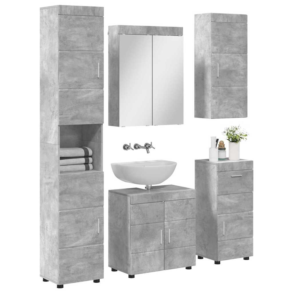 Fürdőszoba bútor szett TULUM 5 pcs Beton Szürke 60 x 34 x 63 cm