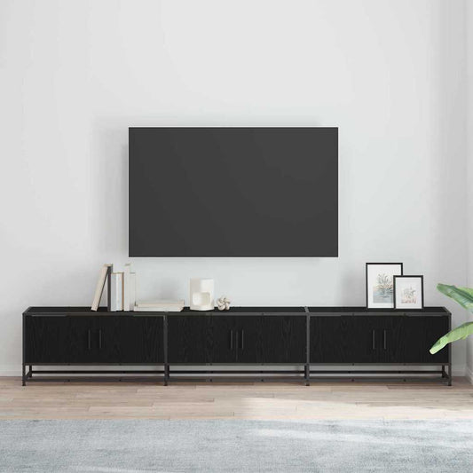 TV egységek 2 pcs Fekete tölgy 240 x 35 x 41 cm Faanyag