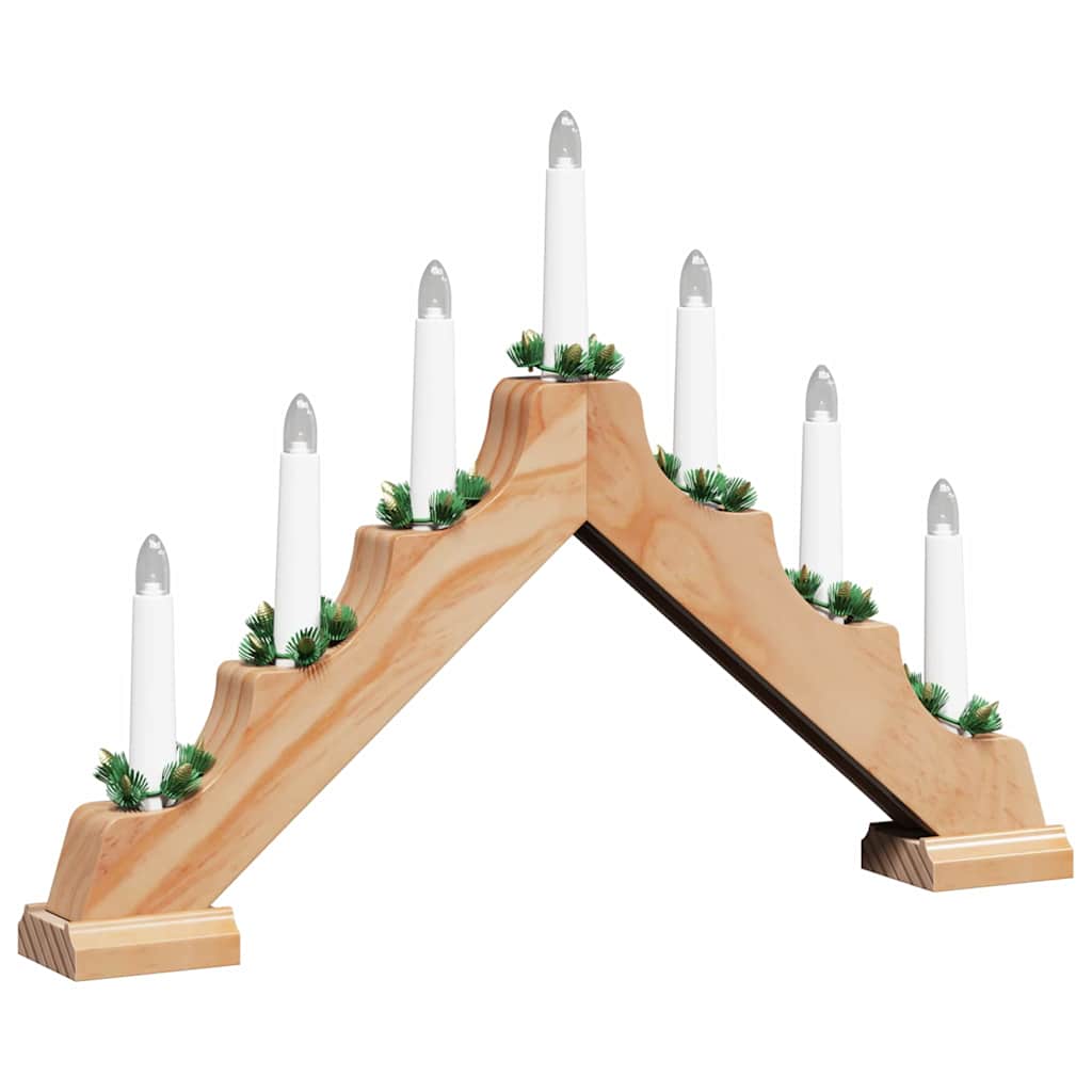 Karácsonyi gyertya híd 3 db 7 LED Meleg fehér 39.5 x 5 x 29 cm