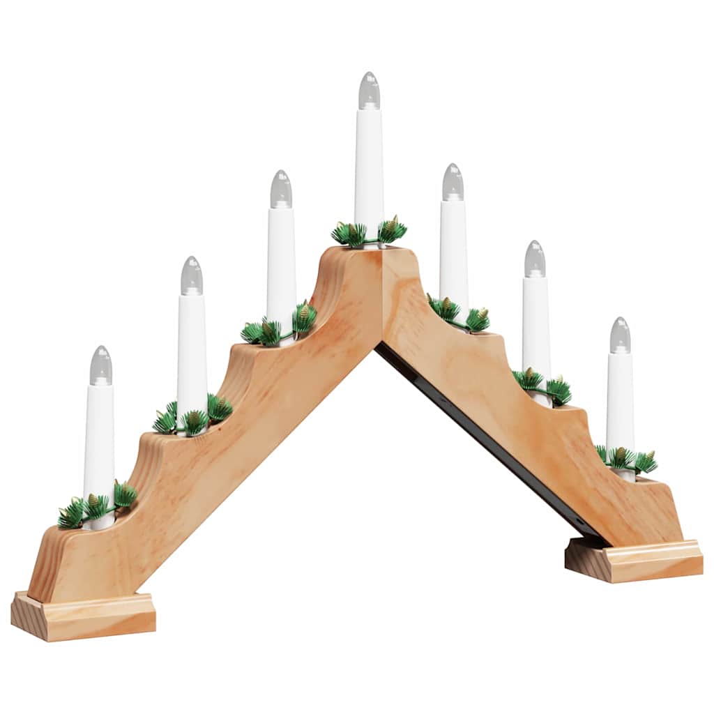 Karácsonyi gyertya híd 3 db 7 LED Meleg fehér 39.5 x 5 x 29 cm