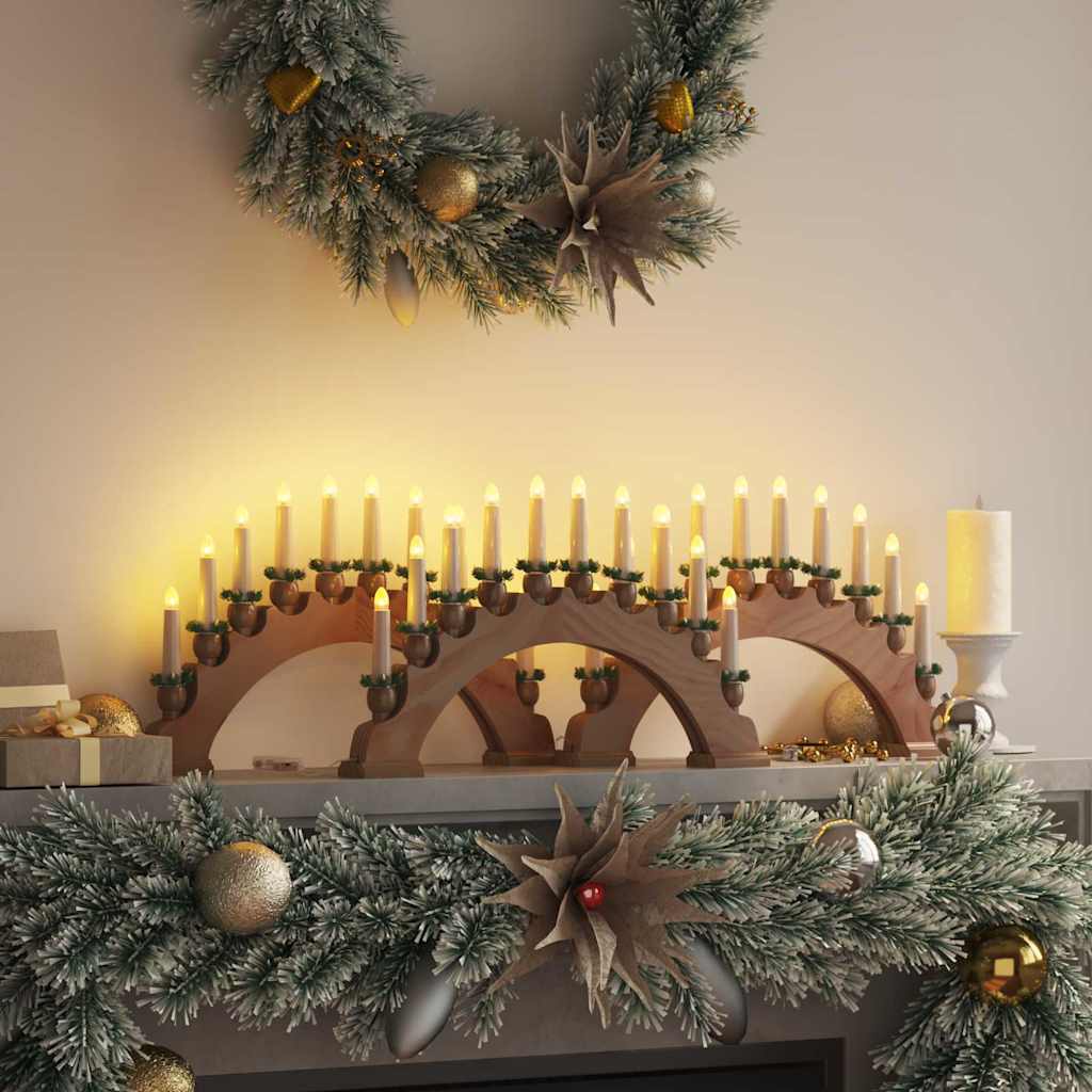 Karácsonyi gyertyatartó ív 10 LED gyertyával 3 db LED
