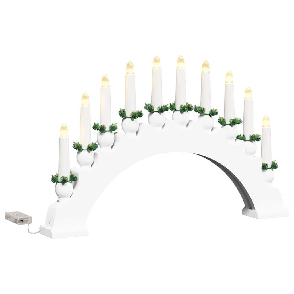Karácsonyi gyertyatartó ív 10 LED gyertyával 3 db LED